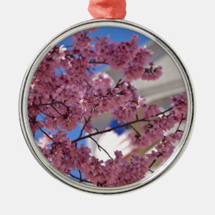 Sakura Kirschblüten Americana Silbernes Ornament