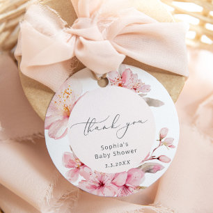 Sakura-Kirschblüten-Baby-Party Geschenkanhänger