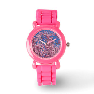 Sakura Kirschblüten im Blauen Armbanduhr