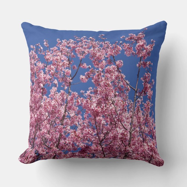 Sakura Kirschblüten im Blauen Kissen (Vorderseite)