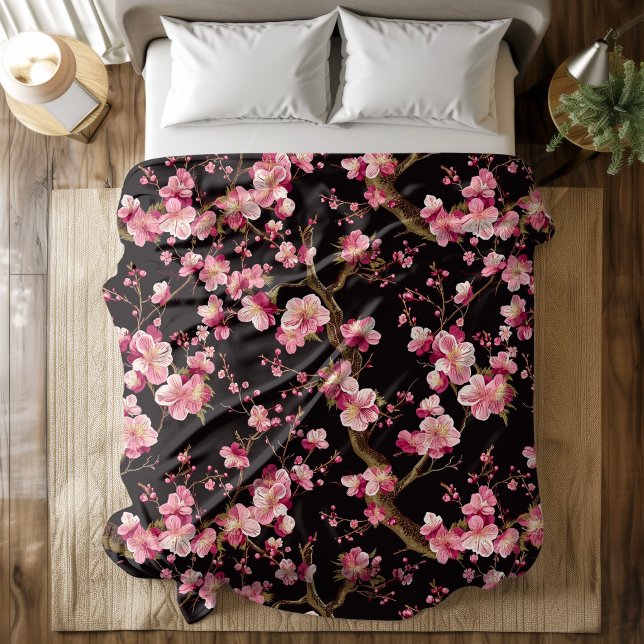 Sakura-Kirschblüten-Muster  Fleecedecke (Von Creator hochgeladen)