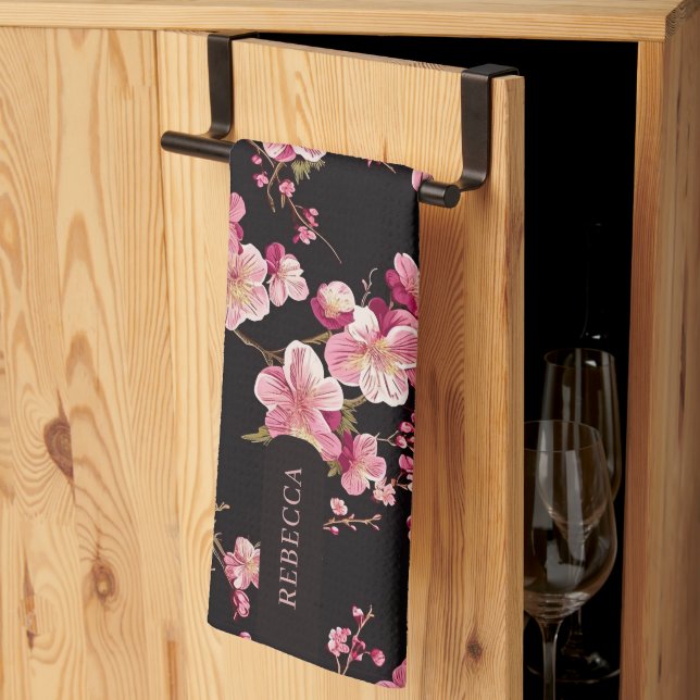 Sakura-Kirschblüten-Muster  Geschirrtuch (Drittel gefaltet)