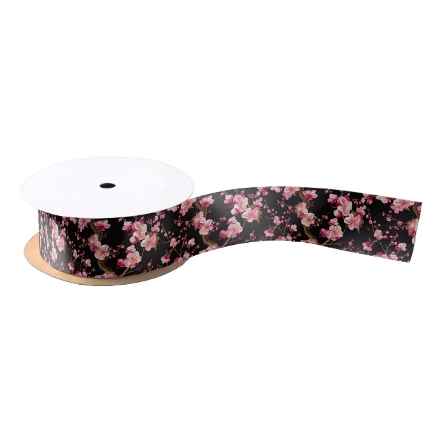 Sakura-Kirschblüten-Muster  Satinband (Spule)