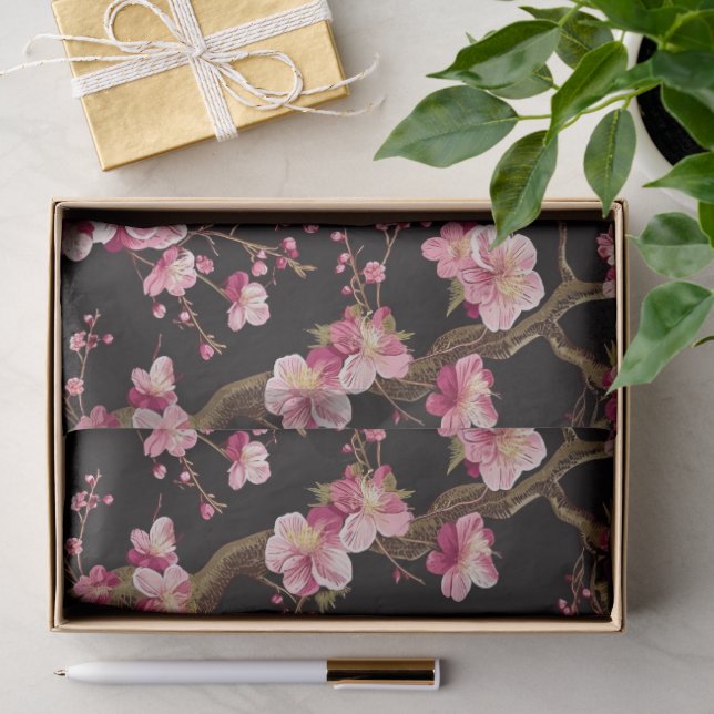 Sakura-Kirschblüten-Muster  Seidenpapier (Geschenk)