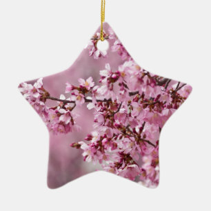 Sakura Kirschblüten Pastellrosa Schichten Keramik Ornament
