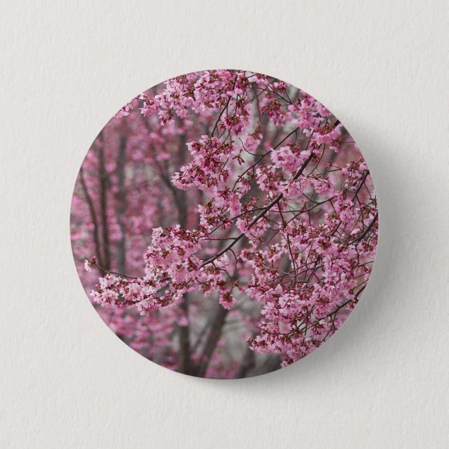 Sakura Kirschblüten pink Button (Vorderseite)