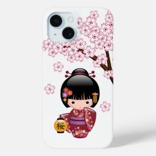 Sakura Kokeshi Doll - Niedliches japanisches Geish Case-Mate iPhone Hülle