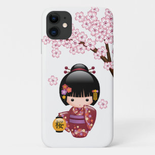 Sakura Kokeshi Doll - Niedliches japanisches Geish Case-Mate iPhone Hülle