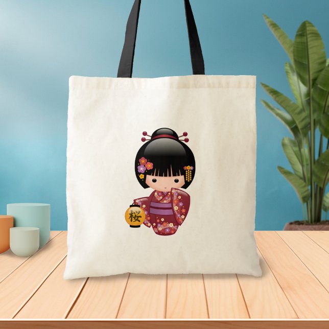 Sakura Kokeshi Doll - Niedliches japanisches Geish Tragetasche (Von Creator hochgeladen)