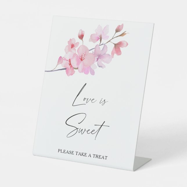 Sakura - Liebe ist süß und nimmt eine Leckerei Sockelschild (Vorderseite)