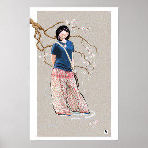 Sakura-Mädchen Poster