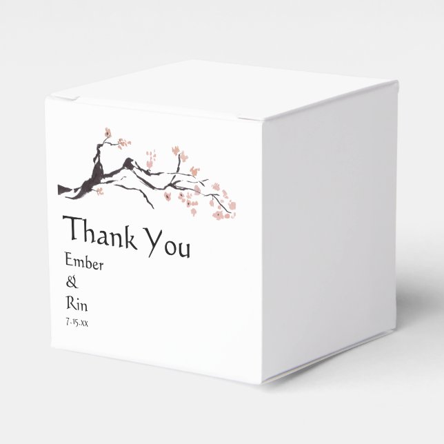 Sakura Mountain | Lässig Paper Bevorzugung Box Geschenkschachtel (Vorderseite)