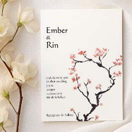 Sakura Mountain | Lässige Einladung zur Hochzeit