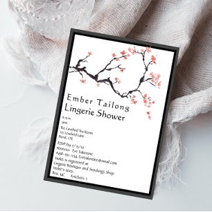 Sakura Mountain Lässige Fingerabdruckdusche an d Einladung