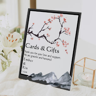 Sakura Mountain   Lässige Grenzkarten und Geschenk Sockelschild