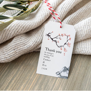 Sakura Mountain Lässige Hochzeit Vielen Dank Geschenkanhänger