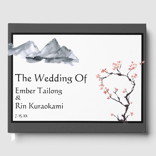 Sakura Mountain | Lässiges Gästebuch (Vorderseite)