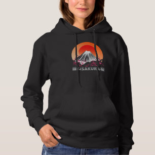 Sakura Pastel Goth Vapor wave Fuji Yama Hoodie