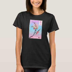 Sakura Pastell-Goth-Dampf-Welle Fuji Yama Berg T-Shirt