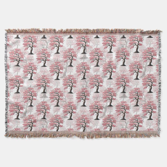 Sakura Pink Cherry Blossom Baumdesign Decke (Vorderseite)