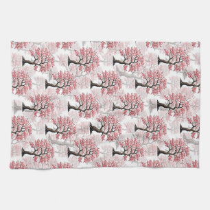 Sakura Pink Cherry Blossom Baumdesign Geschirrtuch