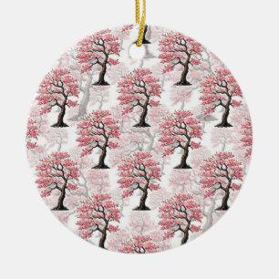Sakura Pink Cherry Blossom Baumdesign Keramik Ornament