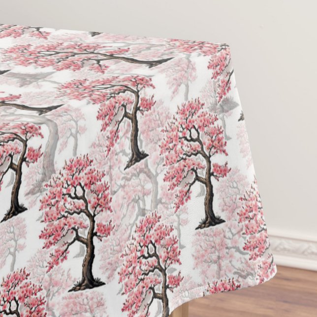 Sakura Pink Cherry Blossom Baumdesign Tischdecke (Von Creator hochgeladen)