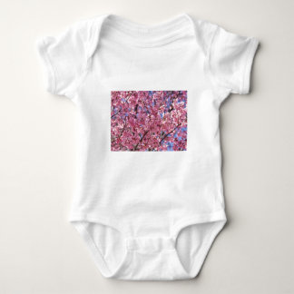 Sakura Pink Cherry Blossom Sky Baby Strampler