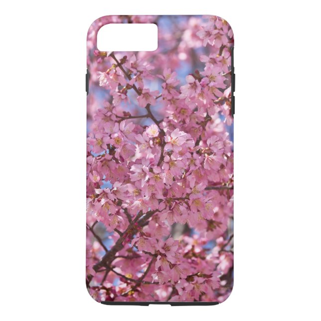 Sakura Pink Cherry Blossom Sky Case-Mate iPhone Hülle (Rückseite)