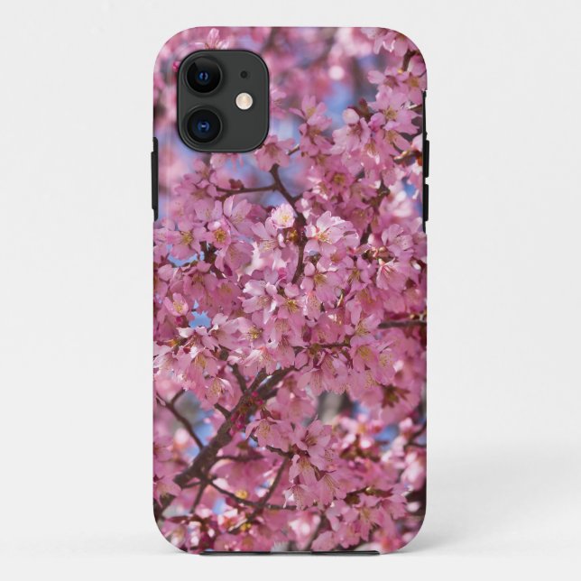 Sakura Pink Cherry Blossom Sky Case-Mate iPhone Hülle (Rückseite)