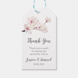 Sakura Pink Cherry Blossom Wedding Vielen Dank Geschenkanhänger
