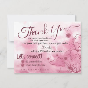 Sakura Pink - Merci pour votre carte de commande
