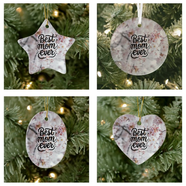 Sakura Rosa Wählen Sie eine andere Mama Keramik Ornament (Sakura Pink Elegant Best Mom Ever Mother's Day Ornaments)