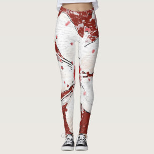Sakura rote und weiße Kirschblüten Mädchenhaft Leggings
