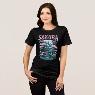 Sakura-Schutzgebiet Japanischer Garten Tri-Blend Shirt