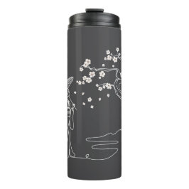 Sakura Serenity: Kimono Woman Thermal Tumbler Thermosbecher