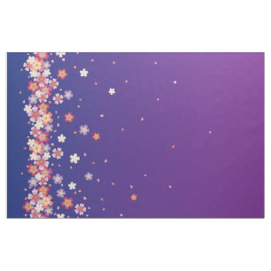 Sakura Showers Dreamy Blue & Lila Kimono Style Stoff