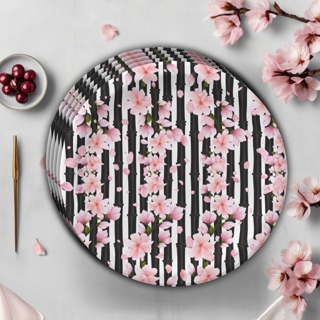 Sakura Spring Cherry Blossoms Babydusche Pappteller (Von Creator hochgeladen)