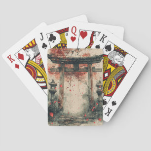 Sakura Torii-Tuschewaschkunst Spielkarten