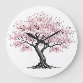 Sakura Tree Clock Große Wanduhr