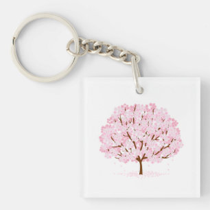 Sakura Tree in Full Bloom - Elegantes Frühjahrsdes Schlüsselanhänger