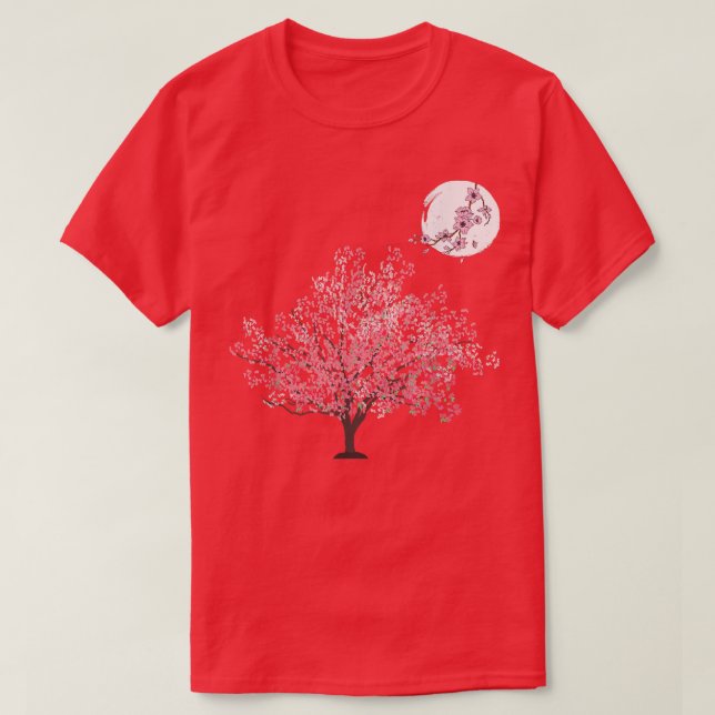Sakura Tree Japanese Spring Time Cherry Blossom Fl T-Shirt (Design vorne)