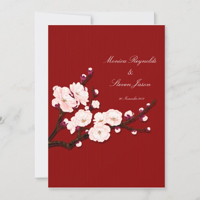 Sakura UAWG Hochzeit Einladungskarte (Vorderseite)
