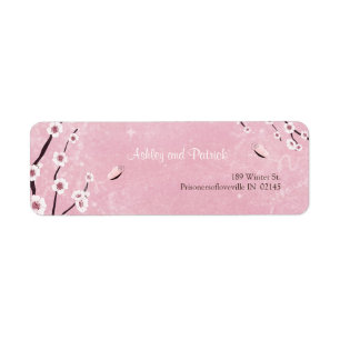 Sakura und Liebe Schmetterlinge Adress-Label