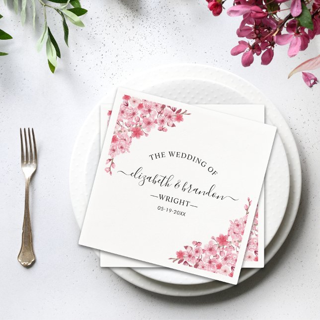 Sakura Wedding – Cherry Blossom Theme Serviette (Von Creator hochgeladen)