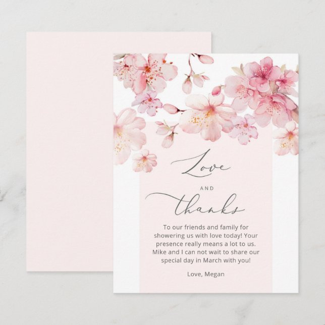 Sakura-Zollkarte RSVP Karte (Vorne/Hinten)