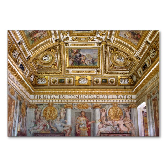 Sala della Biblioteca Tischnummer (Vorderseite)