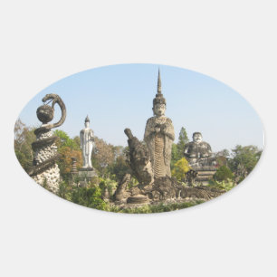Sala Keo Kou, Nong Khai, Thailand Ovaler Aufkleber