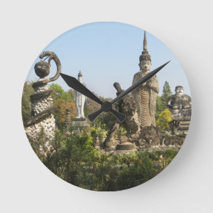 Sala Keo Kou, Nong Khai, Thailand Runde Wanduhr