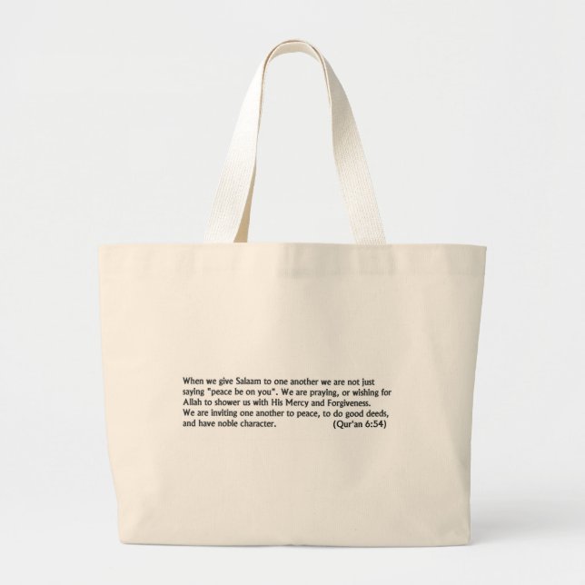 Salaam Message Bag Jumbo Stoffbeutel (Vorne)